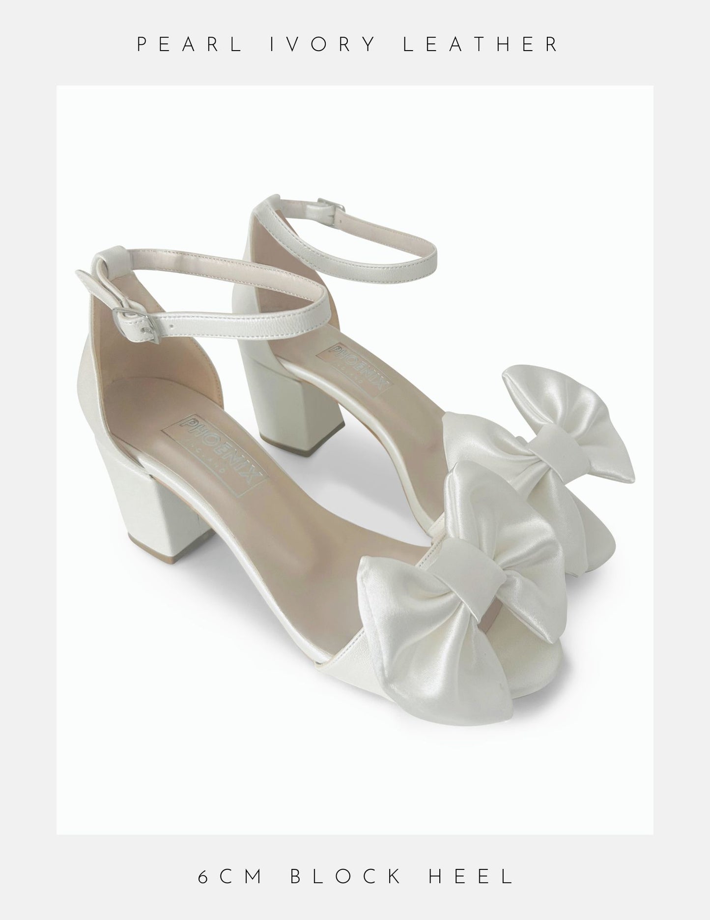 Anisa Bow Low Block Heel Bridal Shoes 2