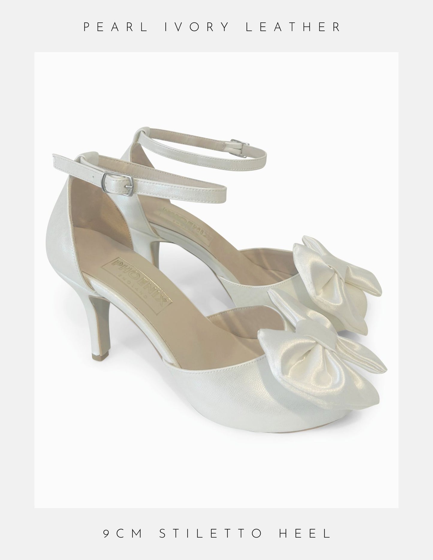Georgia Bow High Heel Closed Toe Bridal Shoes 2