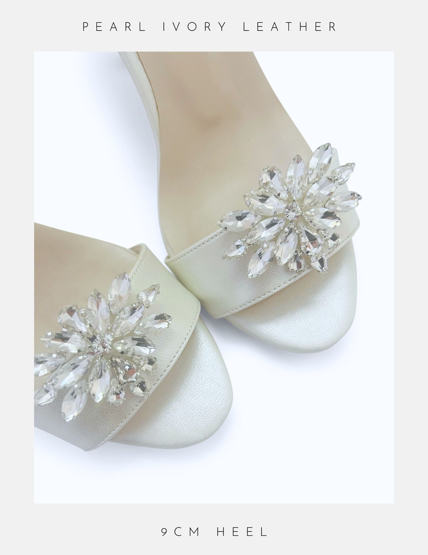 Jessie Crystal Open Toe High Heel Bridal Shoes 2