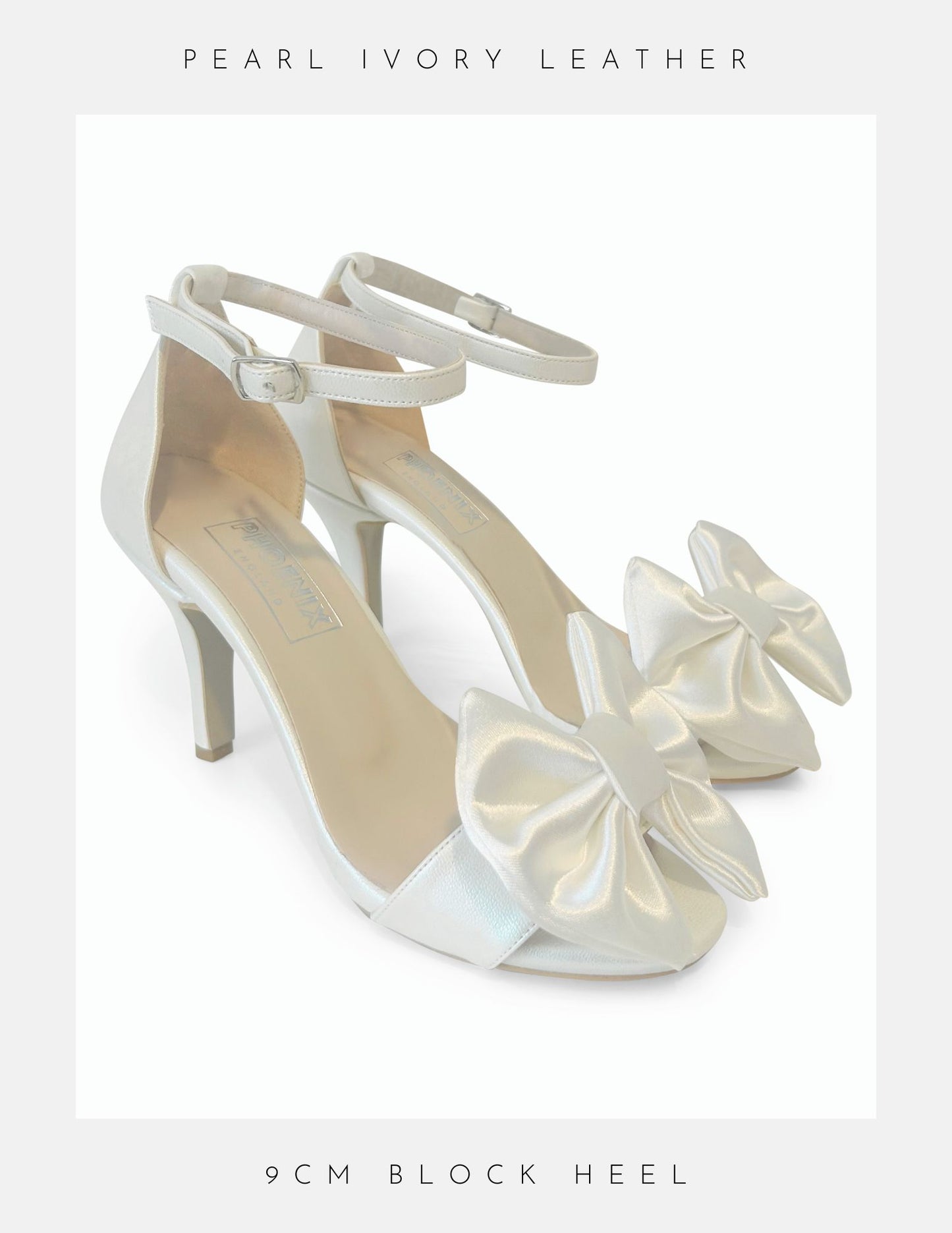 Marcella Bow Open Toe High Heel Bridal Shoes 2