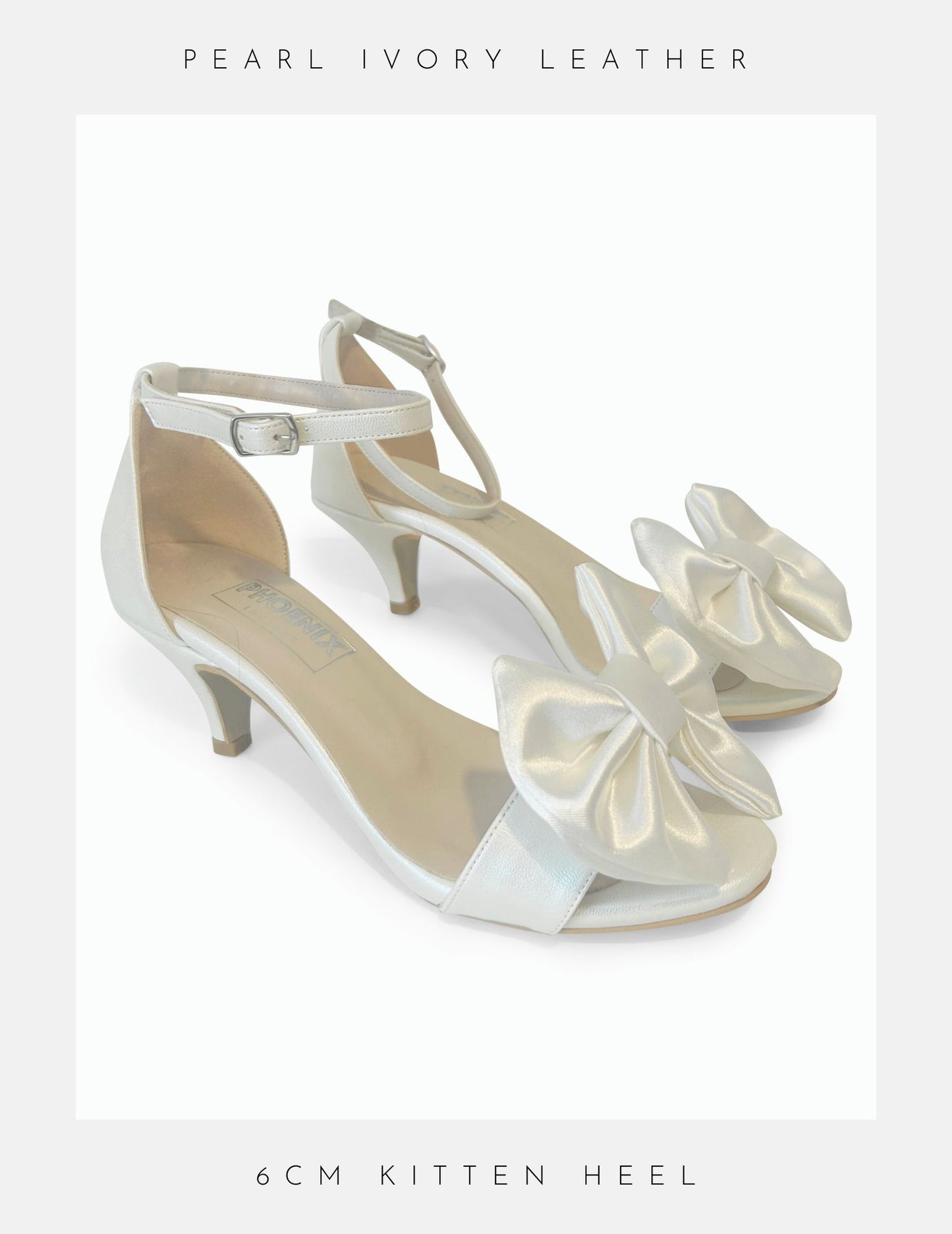 Millie Bow Kitten Heel Bridal Shoes 2