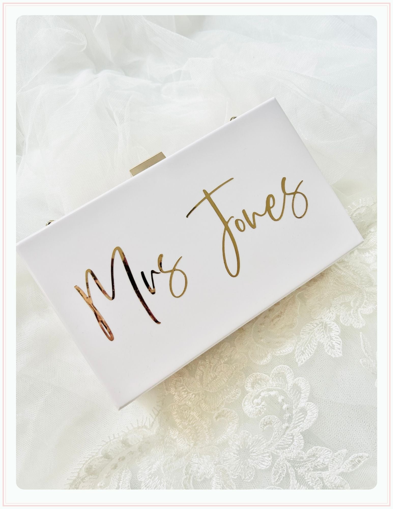 Personalised Mrs Clutch Bag