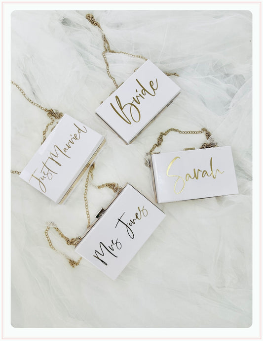 Just Married Clutch Bag