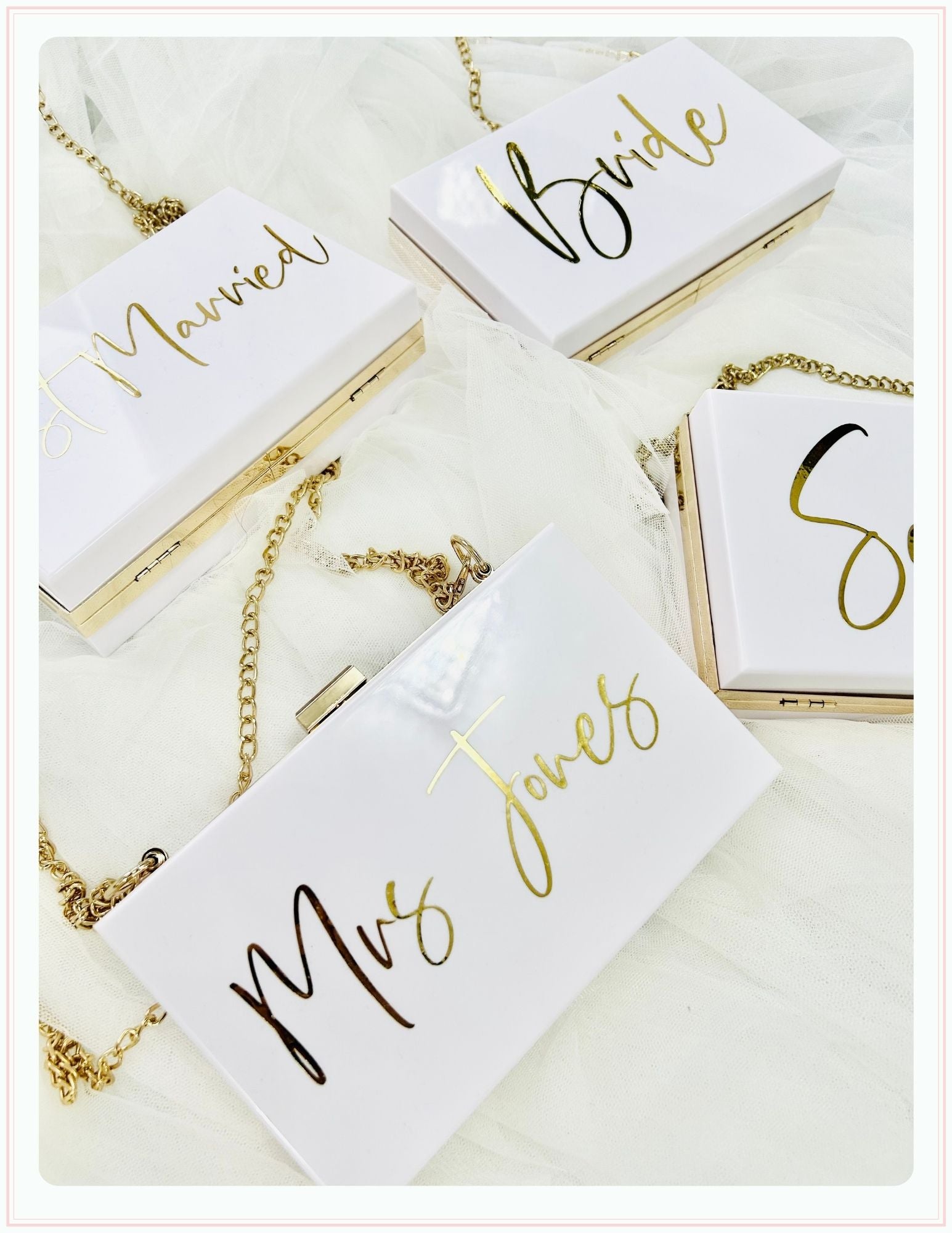 Personalised Mrs Clutch Bag