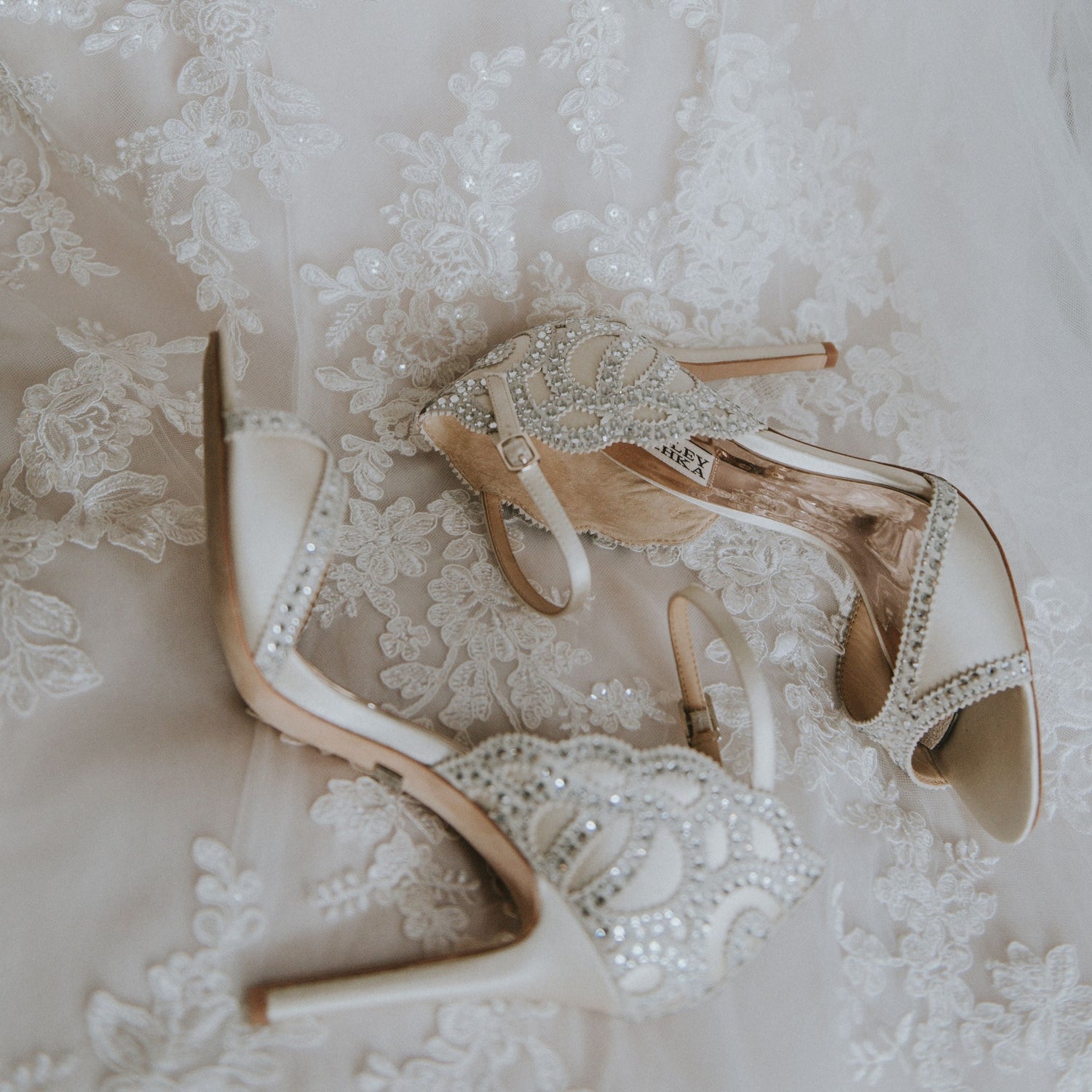 crystal wedding shoes