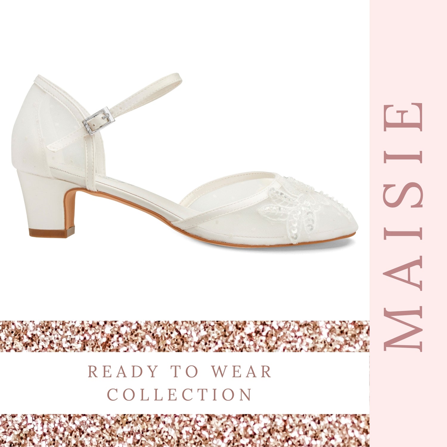Low block best sale heel wedding shoes