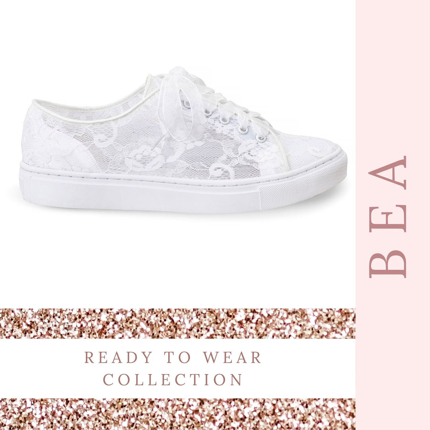 Ivory Lace Wedding Sneakers | Ivory Flats