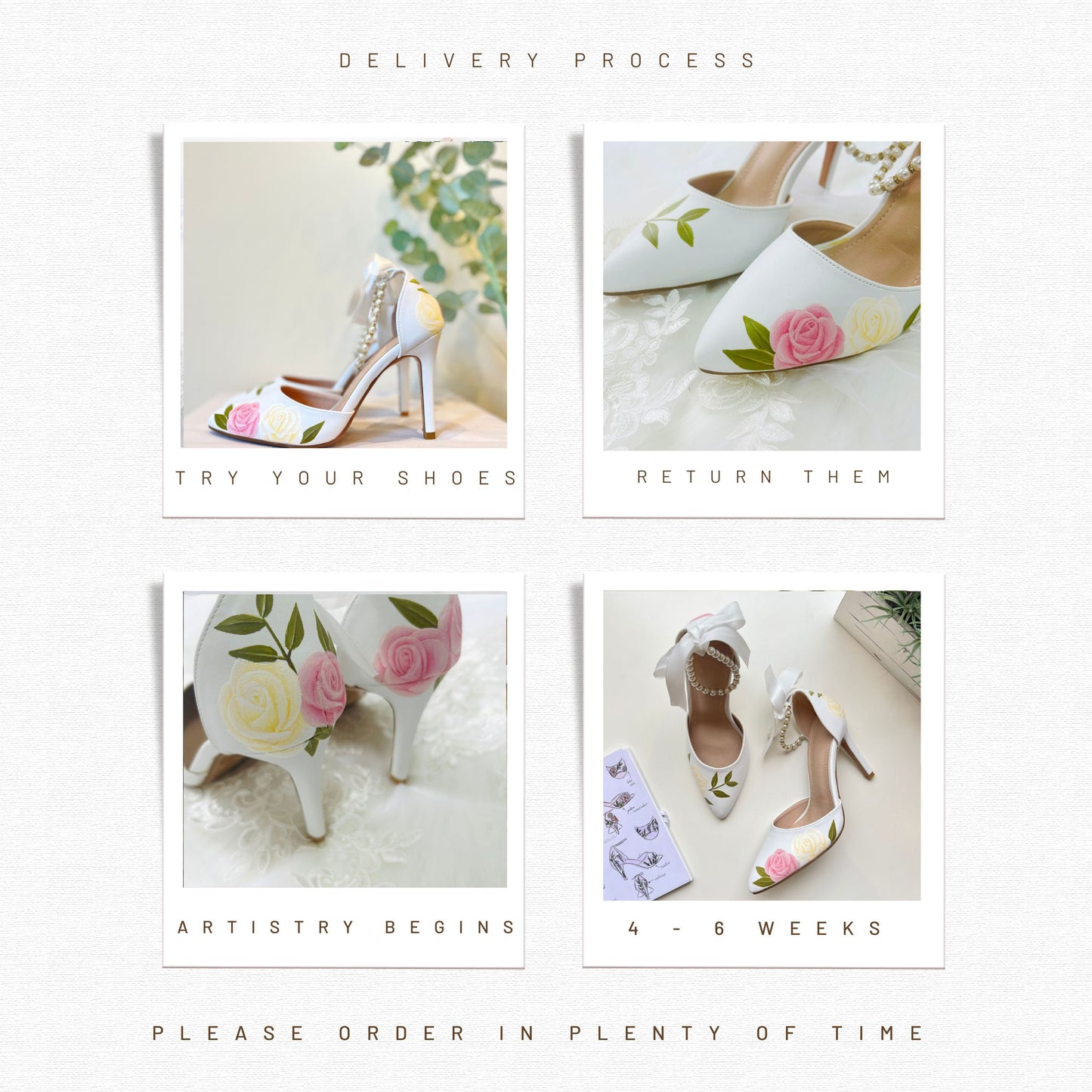 Vintage Rose Wedding Shoes | Bridal Shoes With Flowers