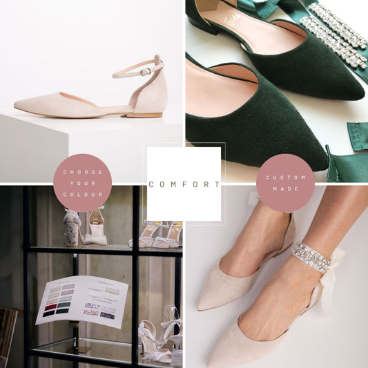 Low Block Heel Bridal Shoes | Winter Wedding Shoes Low Heel – Phoenix  England