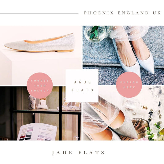 jade flat wedding shoes