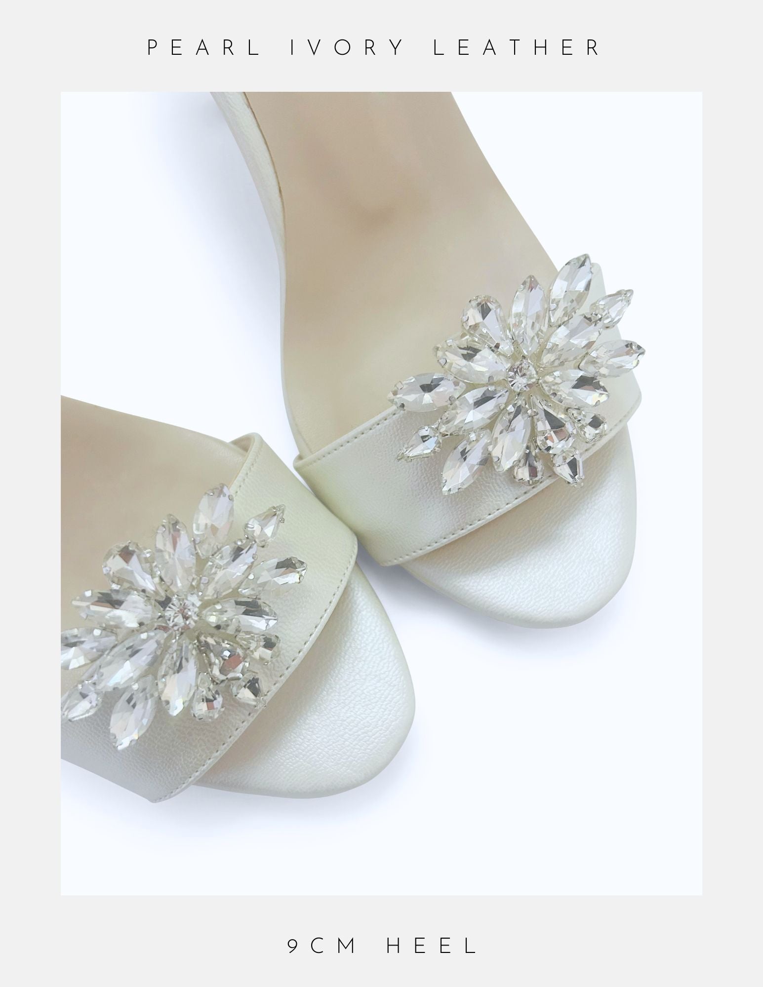 Jessie Crystal Open Toe High Heel Bridal Shoes 2