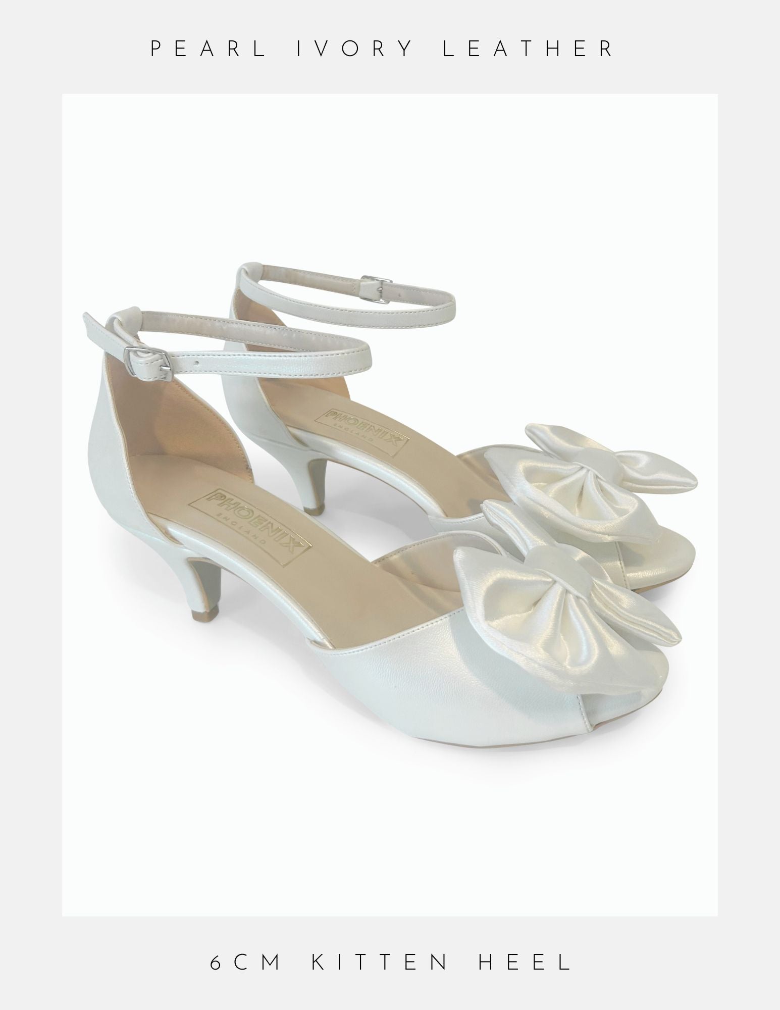 Margot Bow Kitten Heel Bridal Shoes 2