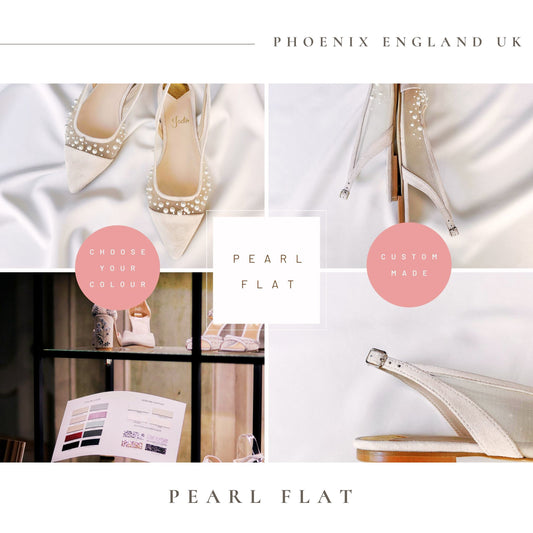 pearl flat wedding shoes